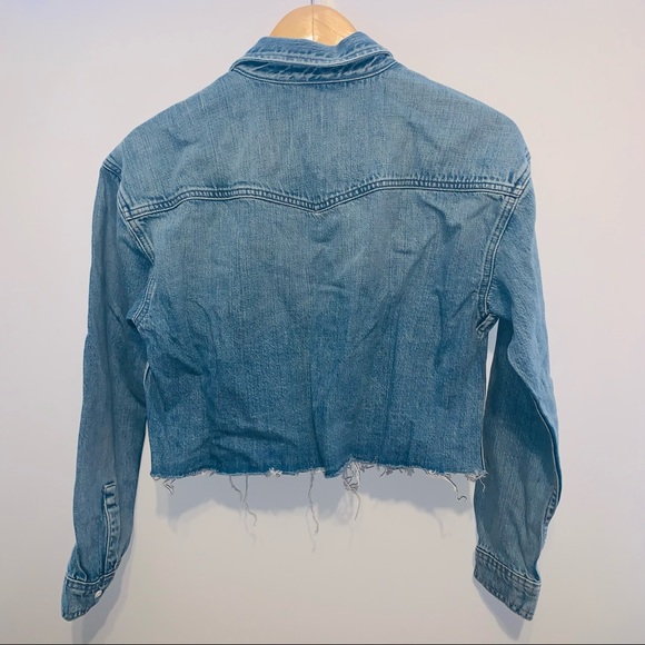 GRLFRND Christy Cropped Shirt in Harvest Moon - Picture 5 of 6